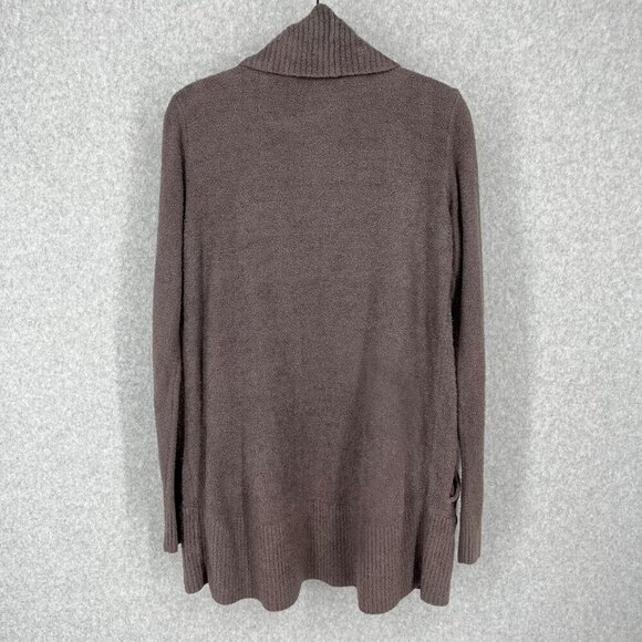 Barefoot Dreams CozyChic Lite Circle Cardi Size M Brown Gray Neutral Pockets EUC - Picture 5 of 12